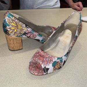 Anne Klein floral heels